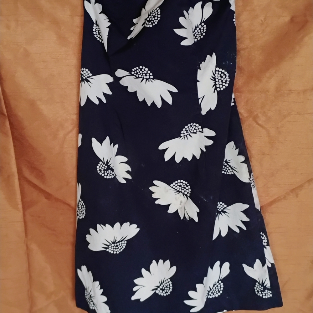 Tommy Hilfiger Strapless Dress in Navy and White